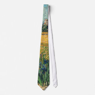 Cravate Vue d'Arles avec Irises Van Gogh Art