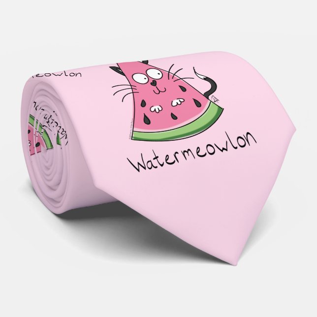 Cravate Watermelon Chat Cute Kids (Roulé)