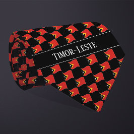 Cravate Wavy Timor-Leste Flag Pattern 