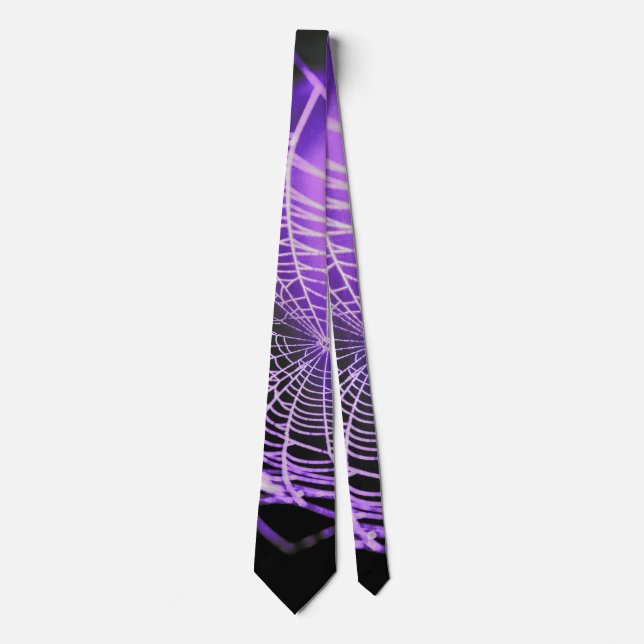 Cravate Web de Purple Black Creepy Spooky (Devant)