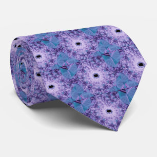 Cravate Web Violet et bleu Fractal Art