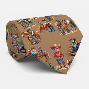 Cravate Western Cowboy Papa Grand-pa Enseigner aux enfants