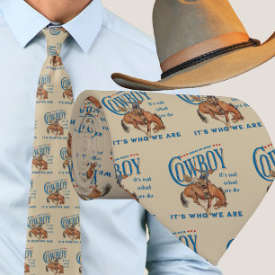 Cravate Western Rodeo Cowboy Bucking Horse C'est qui nous 