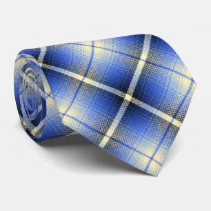 Cravate Western Shadow Plaid Navy et Royal