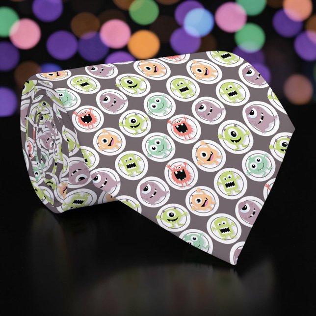 Cravate Whimsical Monsters Fun Custom Necktie Tie (Créateur téléchargé)