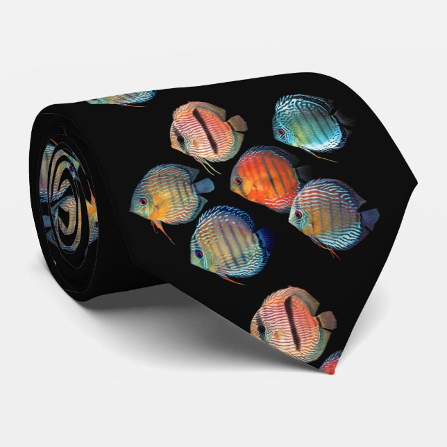 Cravate Wild Discus Fish (Roulé)
