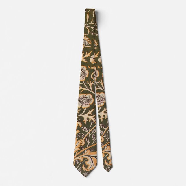 Cravate William Morris Cherwell Motif de fond d'écran (Devant)