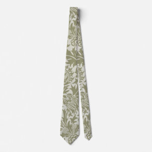 Cravate William Morris Thistle Sage Green Motif