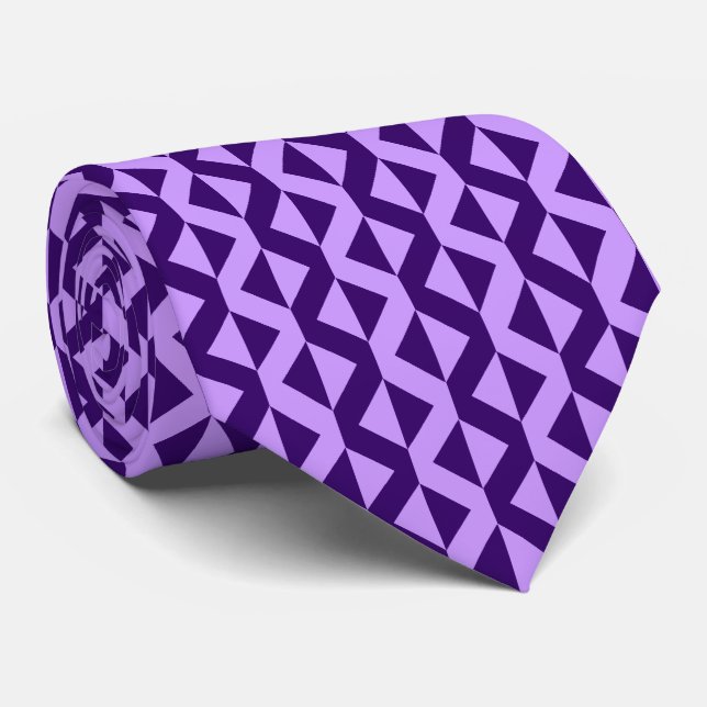 Cravate X alternatif - Purple de Pâques sur violet profond (Roulé)