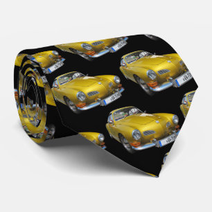 Cravate Yellow Hotrod 1940s Motif automobile