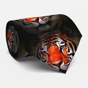 Cravate Yeux de tigres sauvages