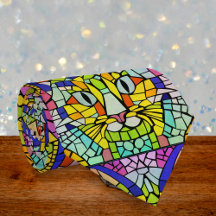 Zany Chat dans de nombreuses couleurs - Mosaïque a