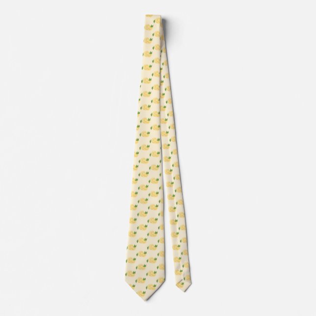 Cravate Zesty Lemon sur arrière - plan beige (Devant)