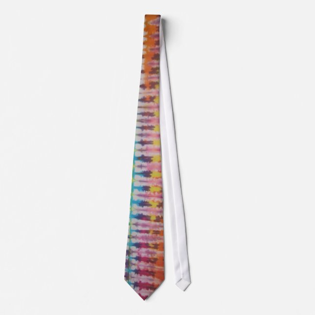 Cravate Zippie Tip rouge Tie Dye Necktie (Devant)