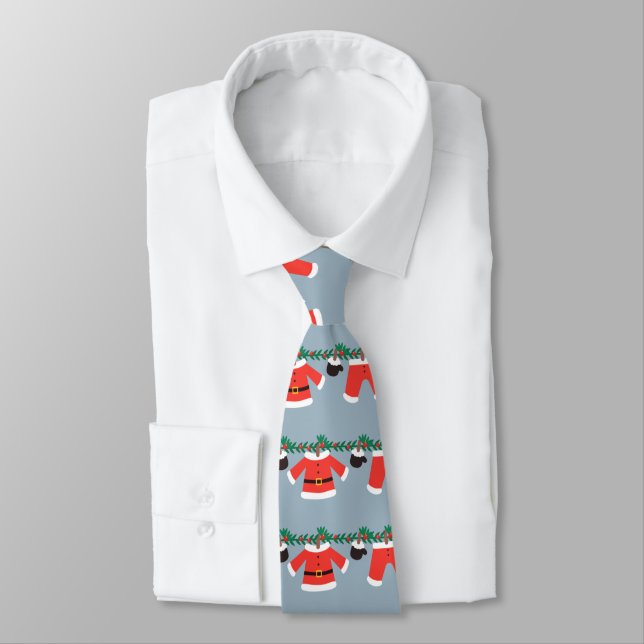 Cravates de Noël, design de la tenue Père Noël (Attaché)