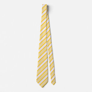 Cravates En Écarts Pour Hommes Blanc Et Jaune