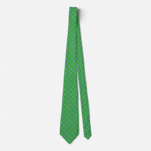Cravates verts pour hommes Pois bleus