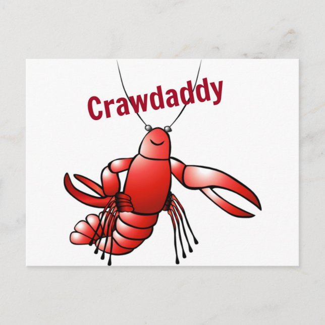 Crawdaddy Red Crayfish Postkarte (Vorderseite)