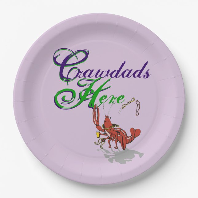Crawdads Hier Pappteller (Vorderseite)