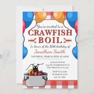Crawfish Bob Geburtstagsfeier Einladung
