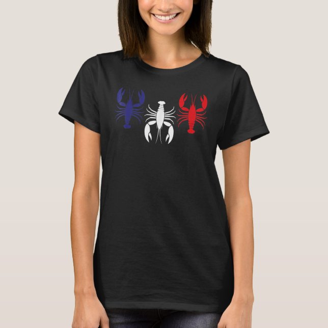 Crawfish Boil 4Th Of July Crawfish Usa Flag  Crayf T-Shirt (Vorderseite)