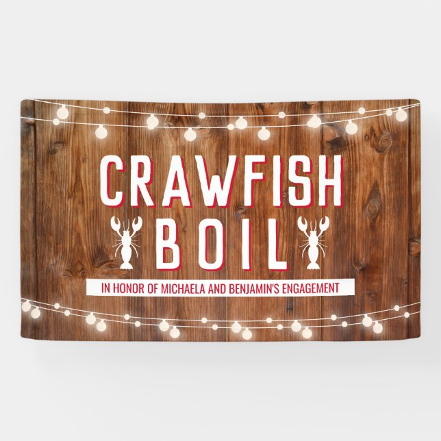 Crawfish Boil Couples Showingparty Banner (Horizontal)