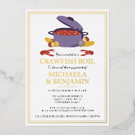Crawfish Boil Couples Showingparty Folieneinladung