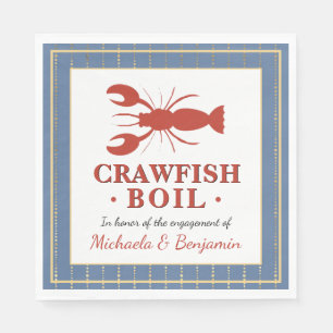 Crawfish Boil Couples Showingparty Serviette