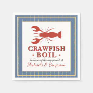 Crawfish Boil Couples Showingparty Serviette