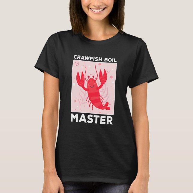 Crawfish Boil Crawfish Boiler Master Mardi Gras Lo T-Shirt (Vorderseite)