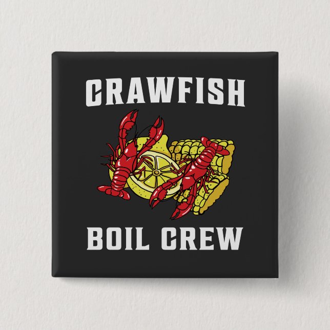 Crawfish Boil Crew Button (Vorderseite)