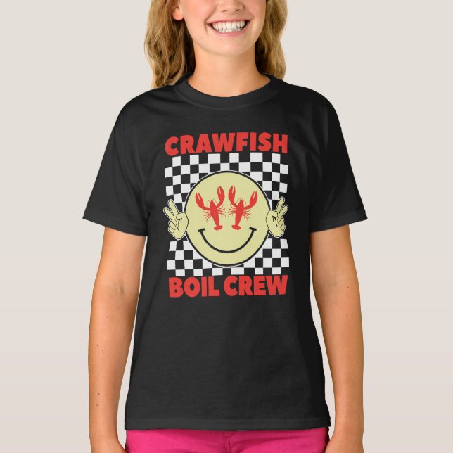 Crawfish Boil Crew Crawfish Season Crawfish Face T-Shirt (Vorderseite)