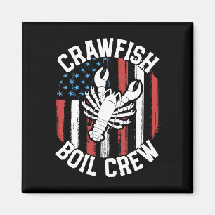 Crawfish Boil Crew Funny Cajun Shirts für Men Mard Magnet