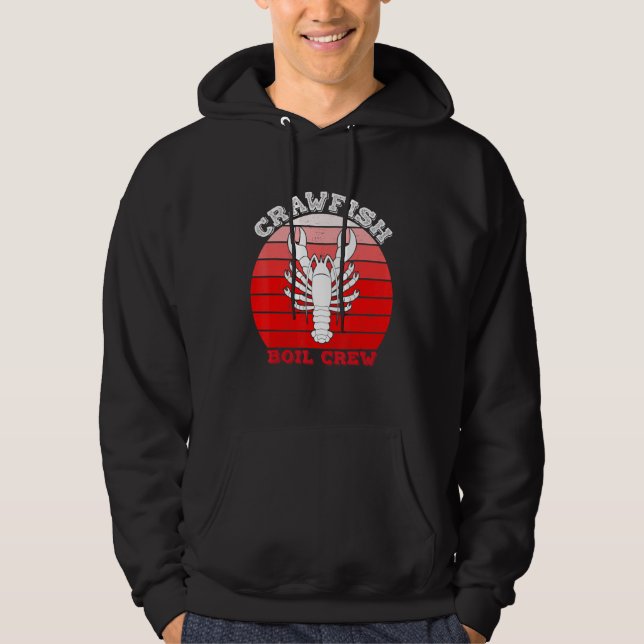 Crawfish Boil Crew Meeresfrüchte Cajun Crayfish Lo Hoodie (Vorderseite)