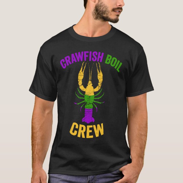 Crawfish Boil Crew Tee Lobster Crayfish Mardi Gras (Vorderseite)