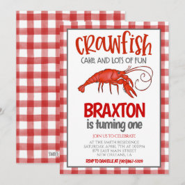 Crawfish Boil Einladung zum ersten Geburtstag