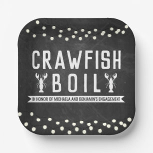Crawfish Boil-Engagement-Partei Pappteller