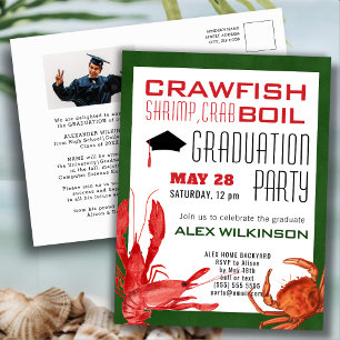 Crawfish Boil GRAD Foto Meeresfrüchte Party Einlad Postkarte