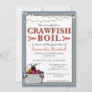 Crawfish Boil High School Abschluss Graduate Einladung
