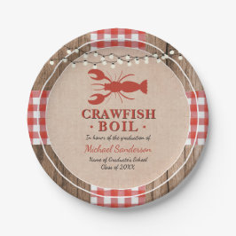 Crawfish Boil Hummer Graduierungsparty Rustikal Pappteller
