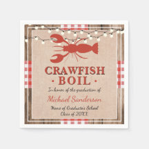 Crawfish Boil Hummer Graduierungsparty Rustikal