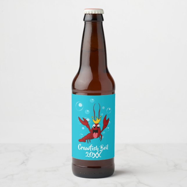 Crawfish Boil Jährliche Wiedersehen-Partys Bierflaschenetikett (Vorderseite)
