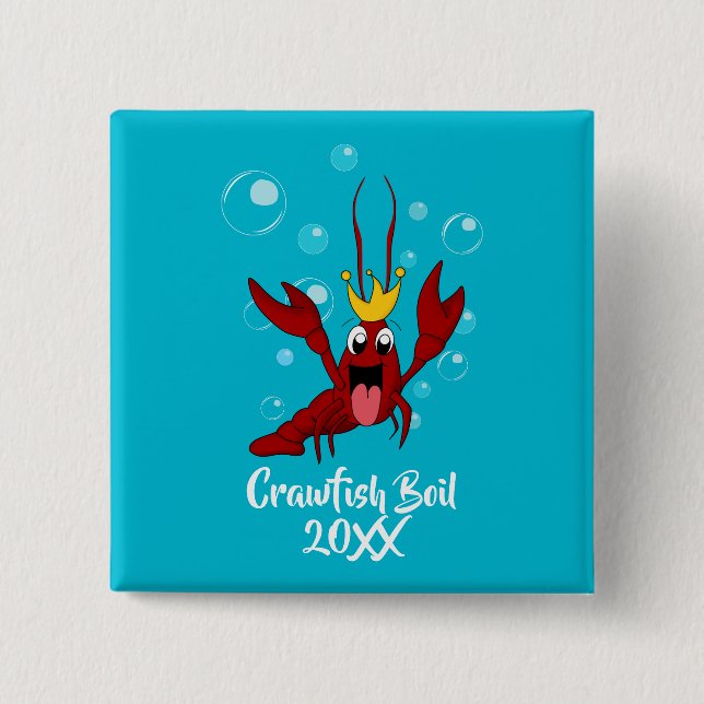 Crawfish Boil Jährliche Wiedersehen-Partys Button (Vorderseite)