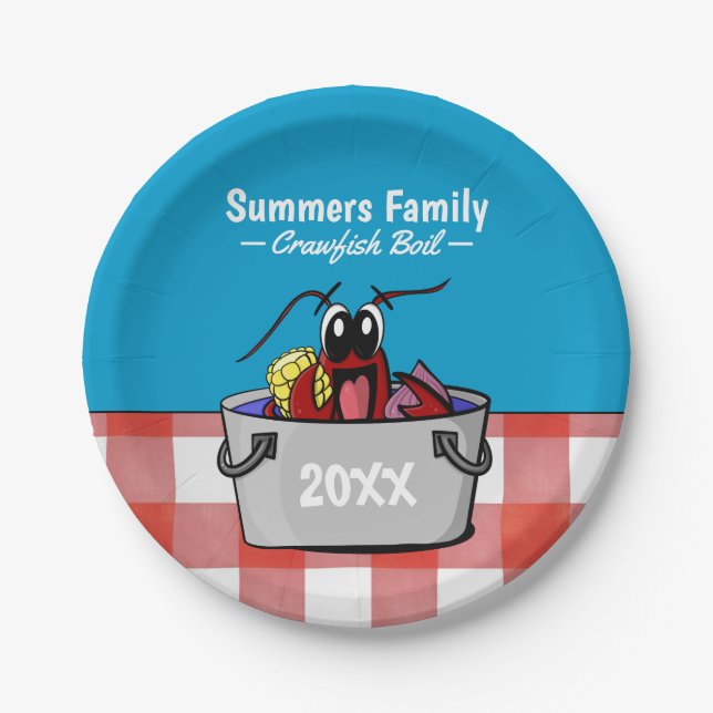 Crawfish Boil Jährliches Party Picnic Pappteller (Vorderseite)