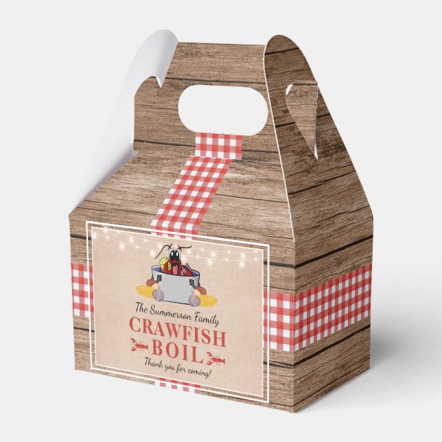 Crawfish Boil Jährliches Party Rustic Picnic Geschenkschachtel (Vorderseite)