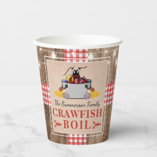 Crawfish Boil Jährliches Party Rustic Picnic Pappbecher