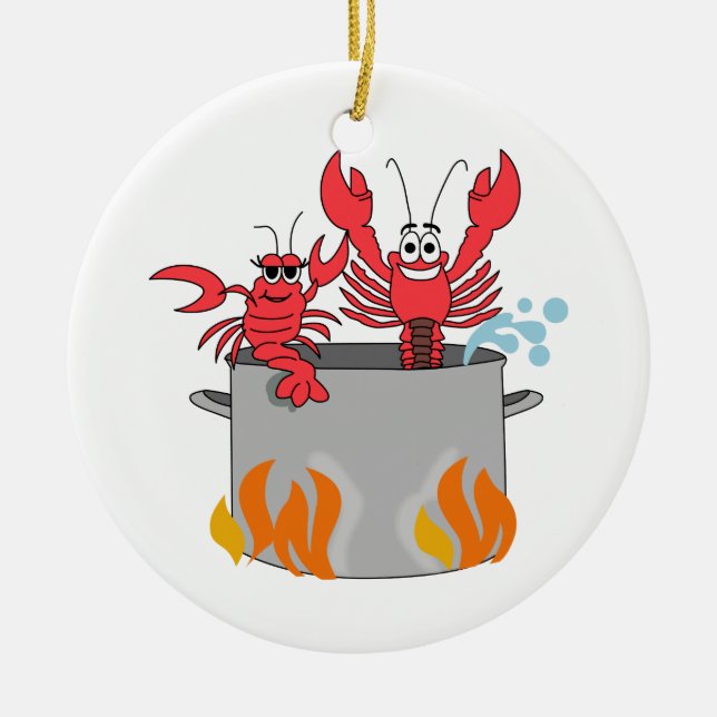 Crawfish Boil Keramik Ornament (Vorne)