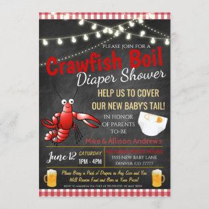Crawfish Boil Kinderdusche Einladung