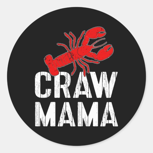 Crawfish Boil Liebe Crayfish Craw Mama Crawfish Runder Aufkleber (Vorderseite)