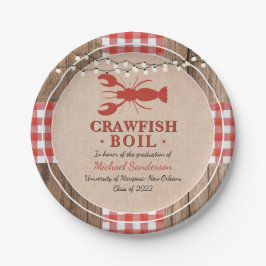 Crawfish Boil Lobster Rustic Graduation Party Pappteller